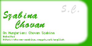 szabina chovan business card